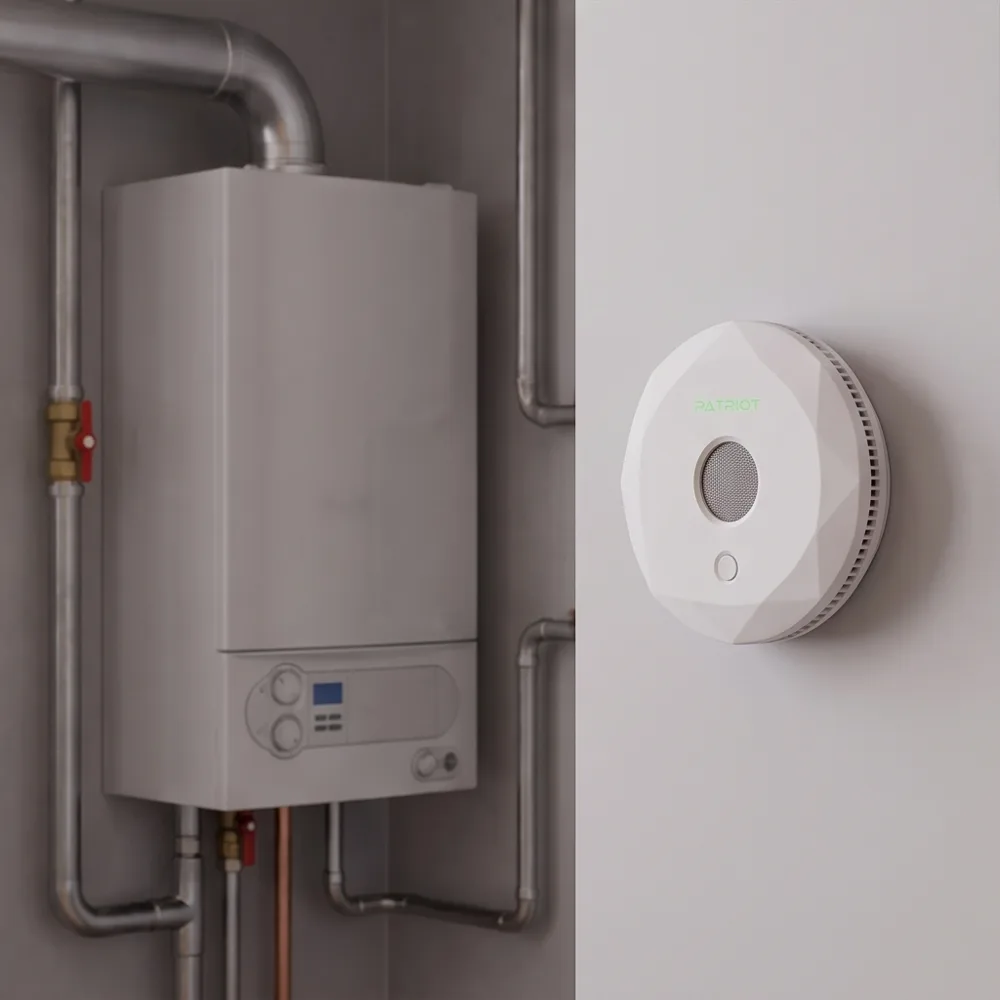 Patriot CO Detector рядом с газовым котлом